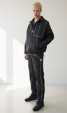 オーワイ(OY) PIPING BLOCK TRACK JACKET-BLACK