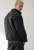オーワイ(OY) PIPING BLOCK TRACK JACKET-BLACK