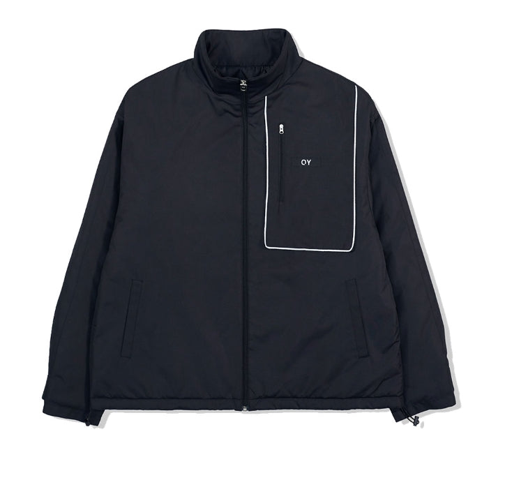 オーワイ(OY) PIPING BLOCK TRACK JACKET-BLACK