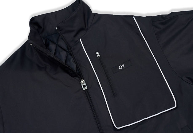 オーワイ(OY) PIPING BLOCK TRACK JACKET-BLACK