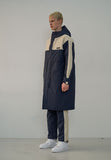 オーワイ(OY) LOGO BLOCK LONG PARKA-NAVY
