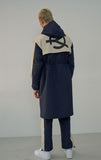 オーワイ(OY) LOGO BLOCK LONG PARKA-NAVY