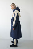 オーワイ(OY) LOGO BLOCK LONG PARKA-NAVY