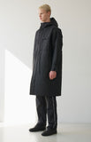 オーワイ(OY) LOGO BLOCK LONG PARKA-BLACK