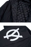 オーワイ(OY) LOGO BLOCK LONG PARKA-BLACK