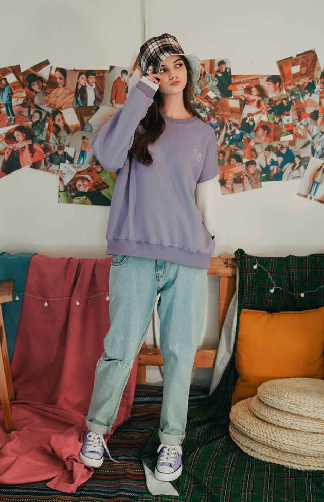 ダブルユーブイプロジェクト(WV PROJECT) Playing Sweatshirt Lavender SYMT7345