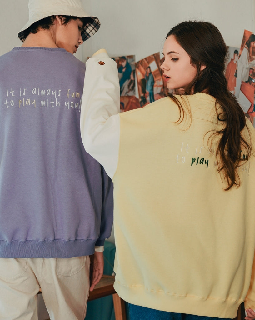 ダブルユーブイプロジェクト(WV PROJECT) Playing Sweatshirt Lavender SYMT7345