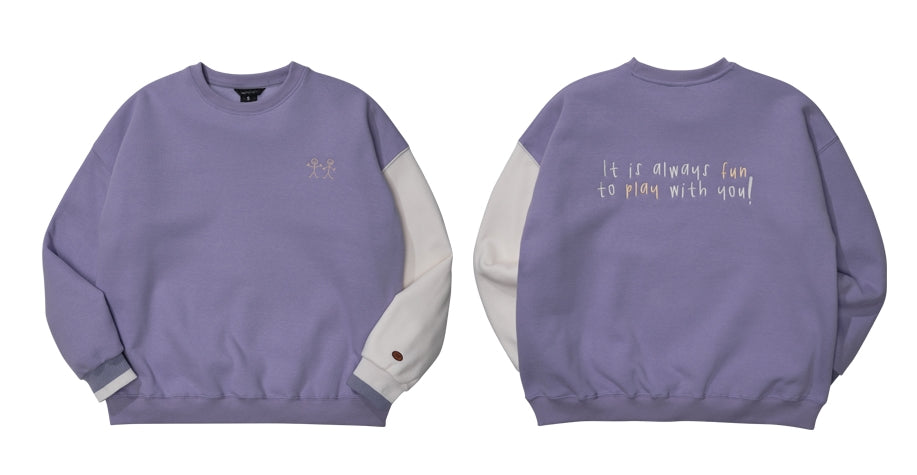 ダブルユーブイプロジェクト(WV PROJECT) Playing Sweatshirt Lavender SYMT7345