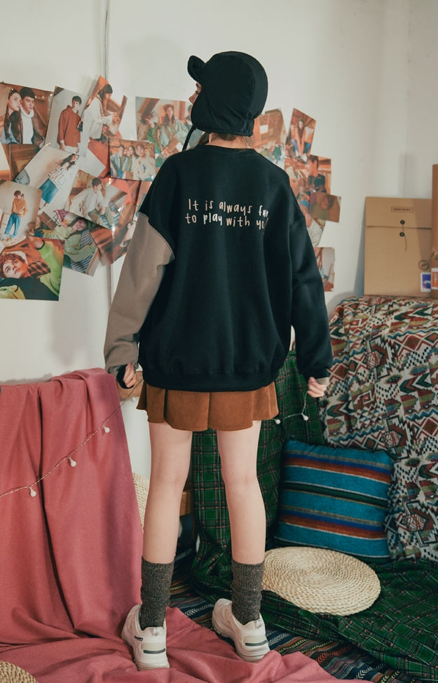 ダブルユーブイプロジェクト(WV PROJECT) Playing Sweatshirt Black SYMT7345