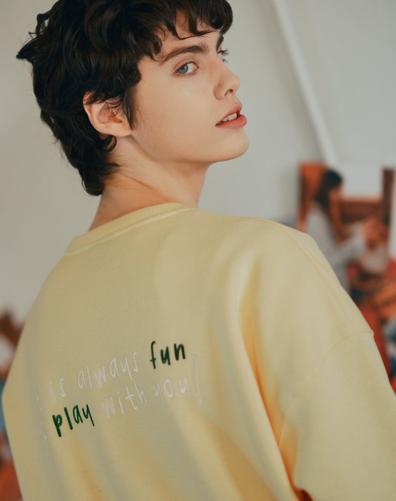 ダブルユーブイプロジェクト(WV PROJECT) Playing Sweatshirt Lemon SYMT7345