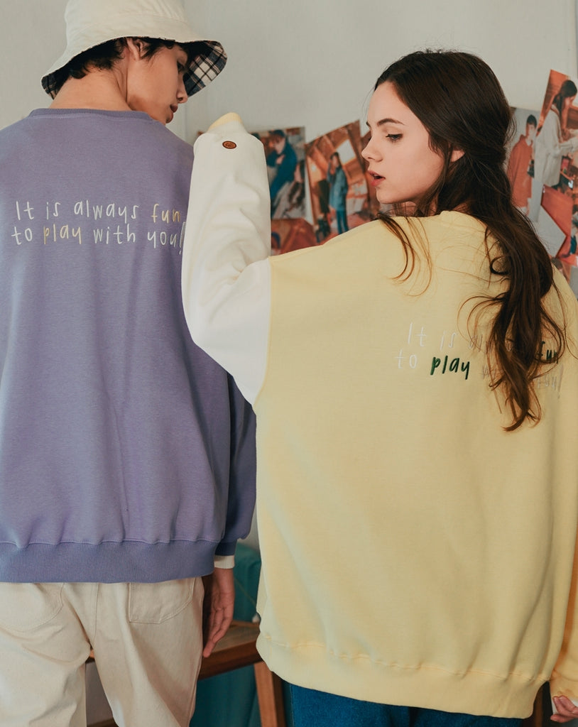 ダブルユーブイプロジェクト(WV PROJECT) Playing Sweatshirt Lemon SYMT7345