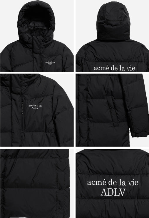 アクメドラビ(acme' de la vie) ADLV OVERSIZED LONG DUCK DOWN BLACK