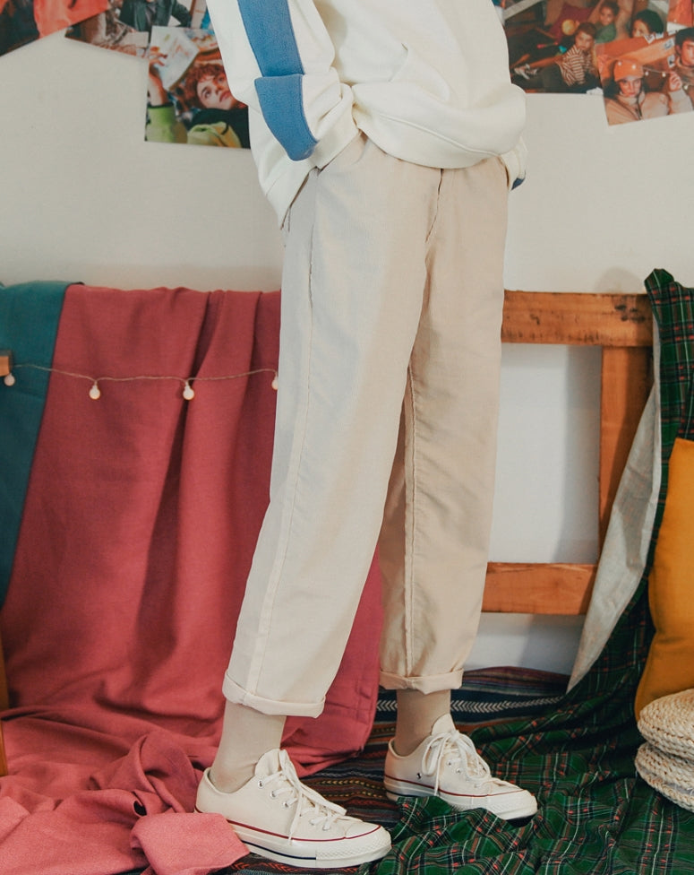 ダブルユーブイプロジェクト(WV PROJECT) RUMBLE CORDUROY PANTS CREAM CJLP7349
