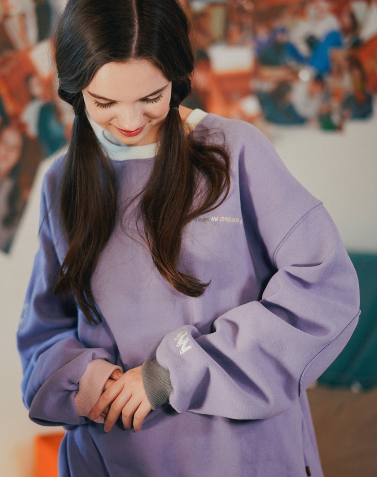 ダブルユーブイプロジェクト(WV PROJECT) JERRY SWEATSHIRTS LAVENDER MJMT7348