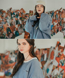 ダブルユーブイプロジェクト(WV PROJECT) JERRY SWEATSHIRTS BLUE MJMT7348