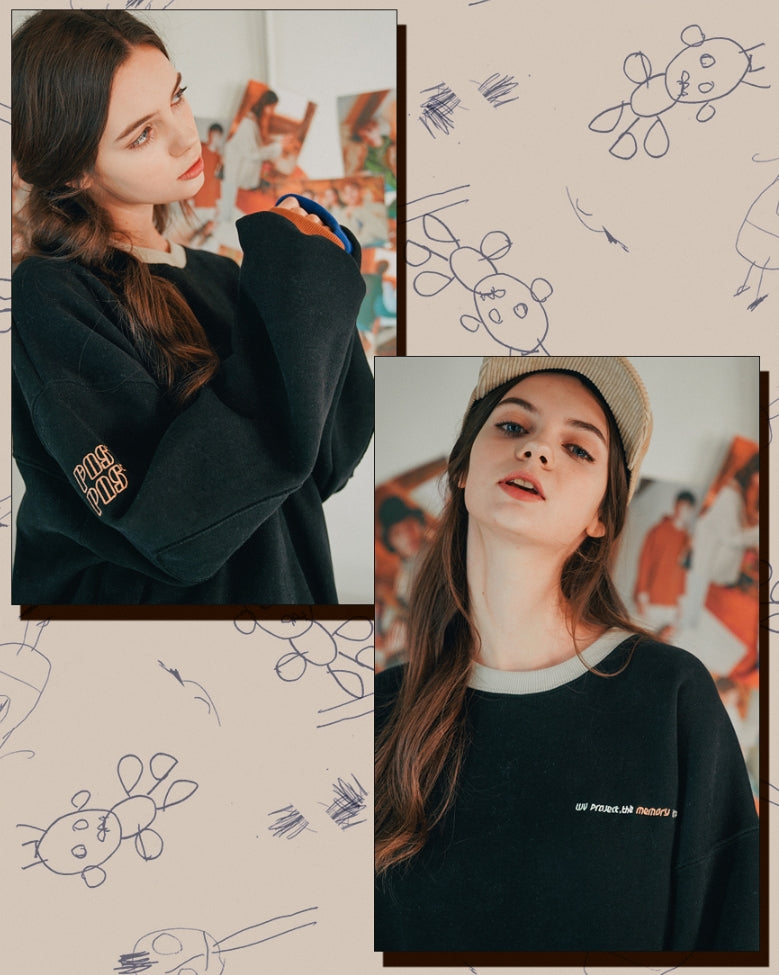 ダブルユーブイプロジェクト(WV PROJECT) JERRY SWEATSHIRTS BLACK MJMT7348