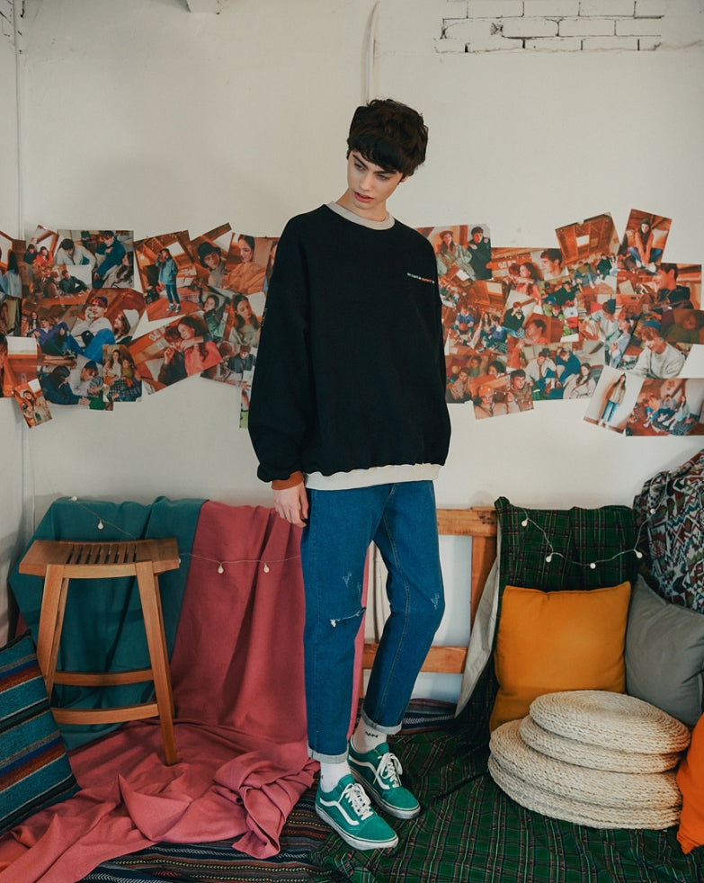 ダブルユーブイプロジェクト(WV PROJECT) JERRY SWEATSHIRTS BLACK MJMT7348