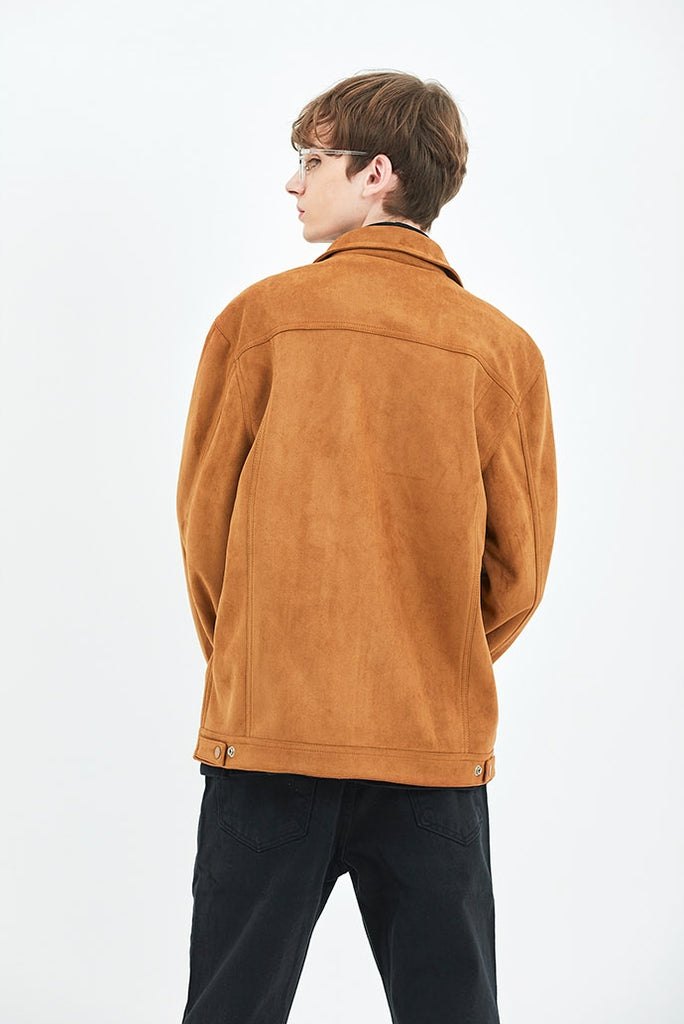 セイントペイン(SAINTPAIN)   SP SUEDE ZIP TRUCKER JACKET-CHARCOAL