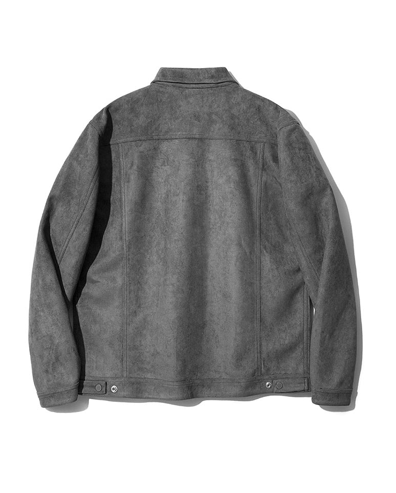 セイントペイン(SAINTPAIN)   SP SUEDE ZIP TRUCKER JACKET-CHARCOAL