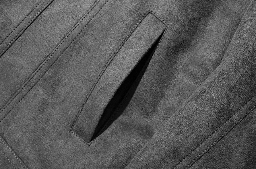 セイントペイン(SAINTPAIN)   SP SUEDE ZIP TRUCKER JACKET-CHARCOAL