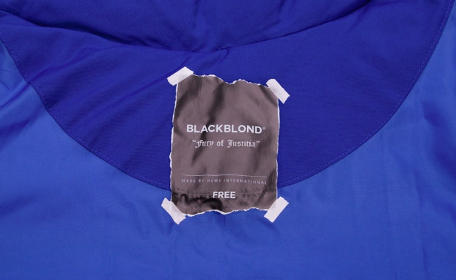 ブラックブロンド(BLACKBLOND) BBD Patch Duck Down Short Padding Jacket (Blue)