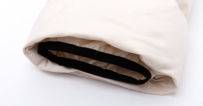 ブラックブロンド(BLACKBLOND) BBD Patch Duck Down Short Padding Jacket (Ivory)