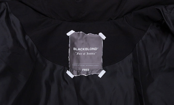 ブラックブロンド(BLACKBLOND) BBD Patch Duck Down Short Padding Jacket (Black)