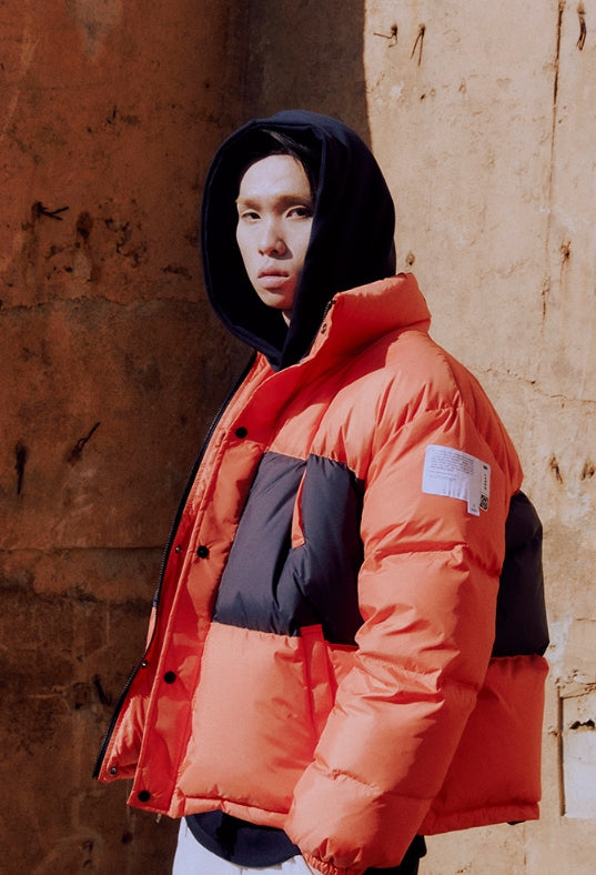 オベルー(OVERR) ESSAY.5 OVR LOGO PRINTING ORANGE PADDING
