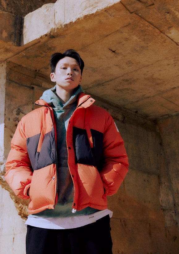 オベルー(OVERR) ESSAY.5 OVR LOGO PRINTING ORANGE PADDING