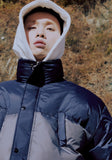オベルー(OVERR) ESSAY.5 OVR LOGO PRINTING NAVY PADDING