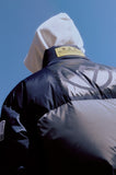 オベルー(OVERR) ESSAY.5 OVR LOGO PRINTING NAVY PADDING