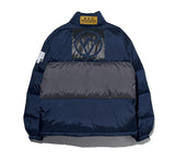 オベルー(OVERR) ESSAY.5 OVR LOGO PRINTING NAVY PADDING