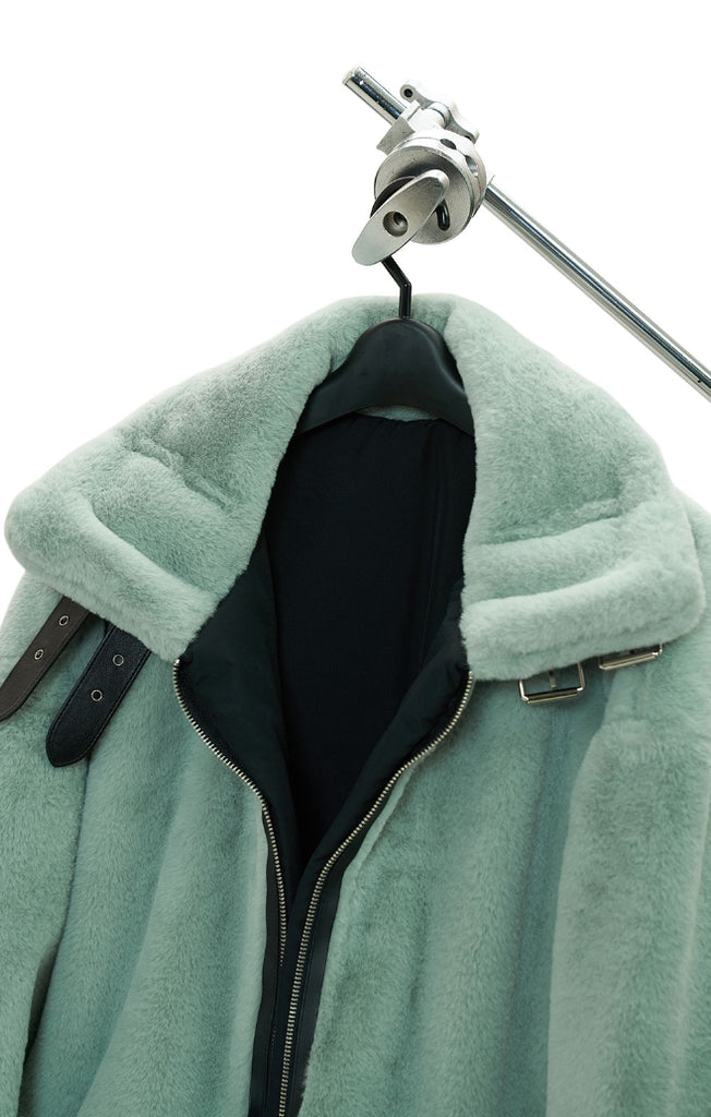 オーワイ(OY) LOGO FUR JACKET - MINT