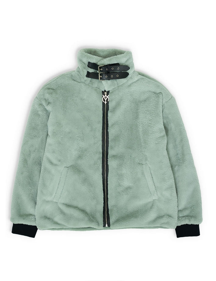 オーワイ(OY) LOGO FUR JACKET - MINT