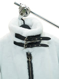 オーワイ(OY) LOGO FUR JACKET - WHITE