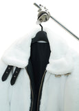 オーワイ(OY) LOGO FUR JACKET - WHITE
