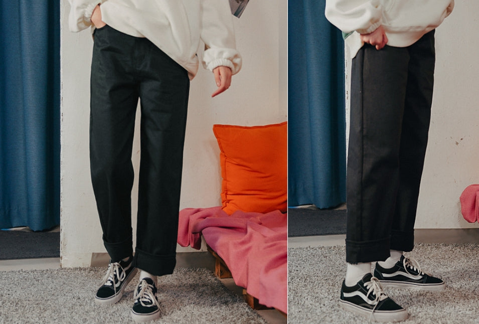 ダブルユーブイプロジェクト(WV PROJECT) BECKY WIDE DENIM PANTS BLACK SYLP7351