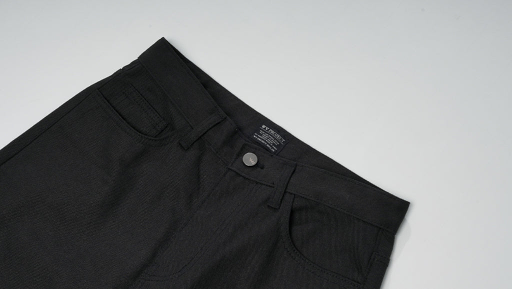 ダブルユーブイプロジェクト(WV PROJECT) BECKY WIDE DENIM PANTS BLACK SYLP7351