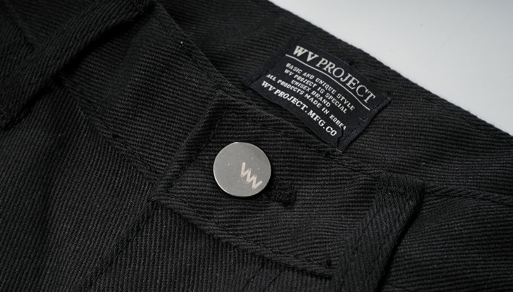 ダブルユーブイプロジェクト(WV PROJECT) BECKY WIDE DENIM PANTS BLACK SYLP7351