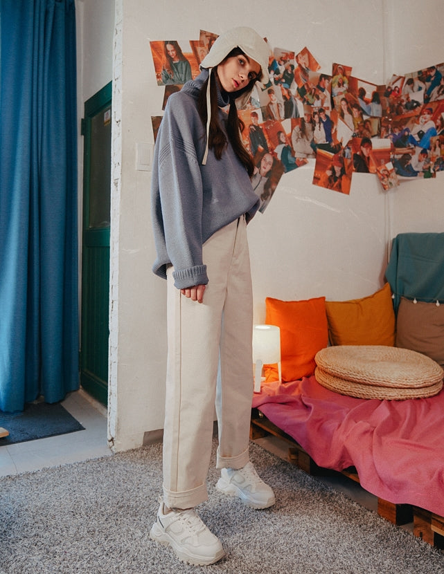 ダブルユーブイプロジェクト(WV PROJECT) BECKY WIDE DENIM PANTS CREAM SYLP7351