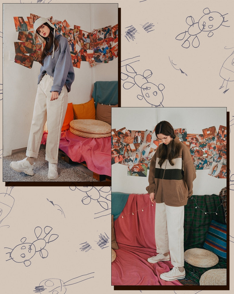 ダブルユーブイプロジェクト(WV PROJECT) BECKY WIDE DENIM PANTS CREAM SYLP7351