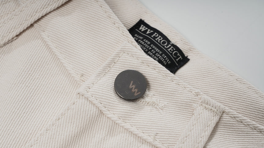 ダブルユーブイプロジェクト(WV PROJECT) BECKY WIDE DENIM PANTS CREAM SYLP7351