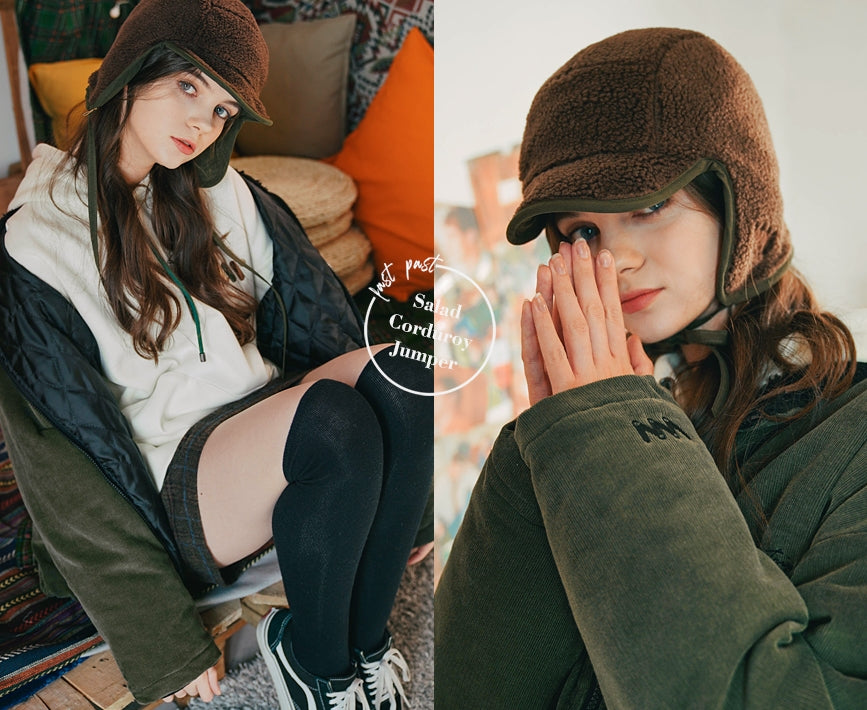 ダブルユーブイプロジェクト(WV PROJECT) Salad Corduroy Jumper Khaki CJOT7350