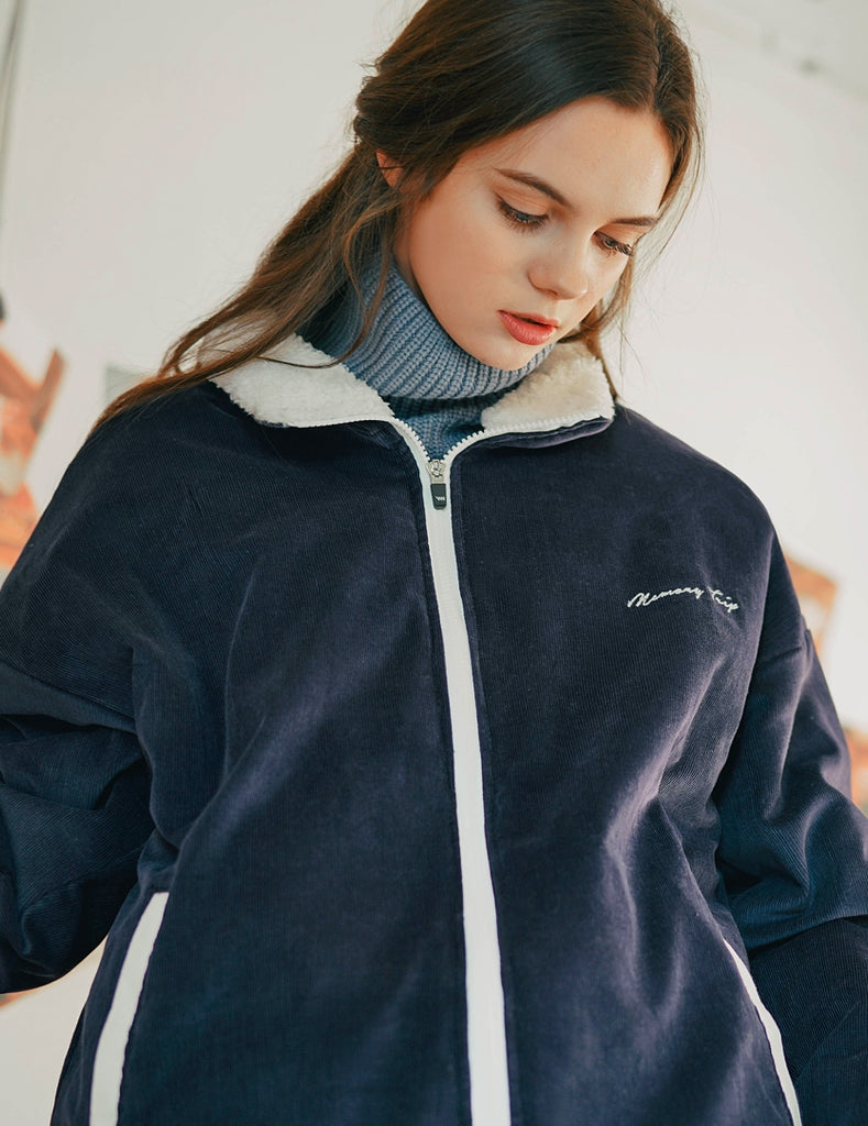 ダブルユーブイプロジェクト(WV PROJECT) Salad Corduroy Jumper Navy CJOT7350