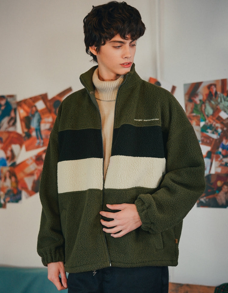 ダブルユーブイプロジェクト(WV PROJECT) BEBELINE BOUCLE ZIPUP KHAKI MJOT7352