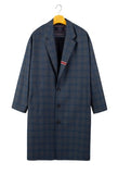 ロマンティッククラウン(ROMANTIC CROWN) FRIDAY THREE BUTTON CHECK COAT_BLUE