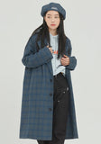 ロマンティッククラウン(ROMANTIC CROWN) FRIDAY THREE BUTTON CHECK COAT_BLUE