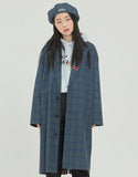 ロマンティッククラウン(ROMANTIC CROWN) FRIDAY THREE BUTTON CHECK COAT_BLUE