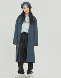 ロマンティッククラウン(ROMANTIC CROWN) FRIDAY THREE BUTTON CHECK COAT_BLUE