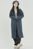 ロマンティッククラウン(ROMANTIC CROWN) FRIDAY THREE BUTTON CHECK COAT_BLUE